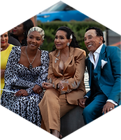 image - press - Tiffany Haddish, Smokey Robinson & Frances Gladney in the Main Courtyard image press Tiffany Haddish Smokey Robinson Frances Gladney in the Main Courtyard